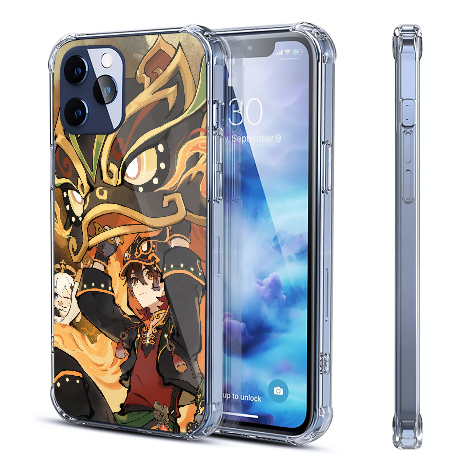 げんし神 genshin 【iPhone 12シリーズ対応】透明スマホケース（クリアソフトケース）